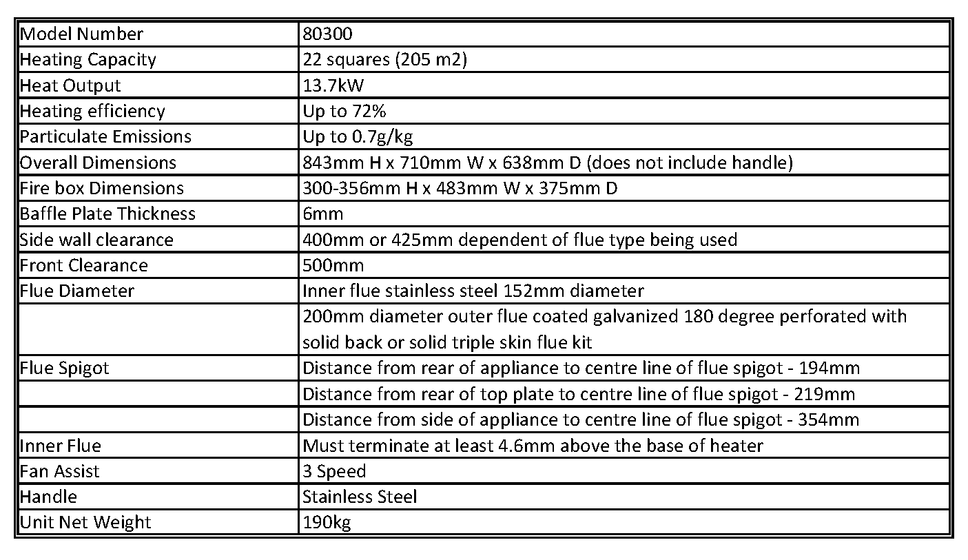 Wood Heater Product Specification